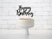 Picture of CAKE TOPPER HAPPY BIRTHDAY BLACK 22.5CM